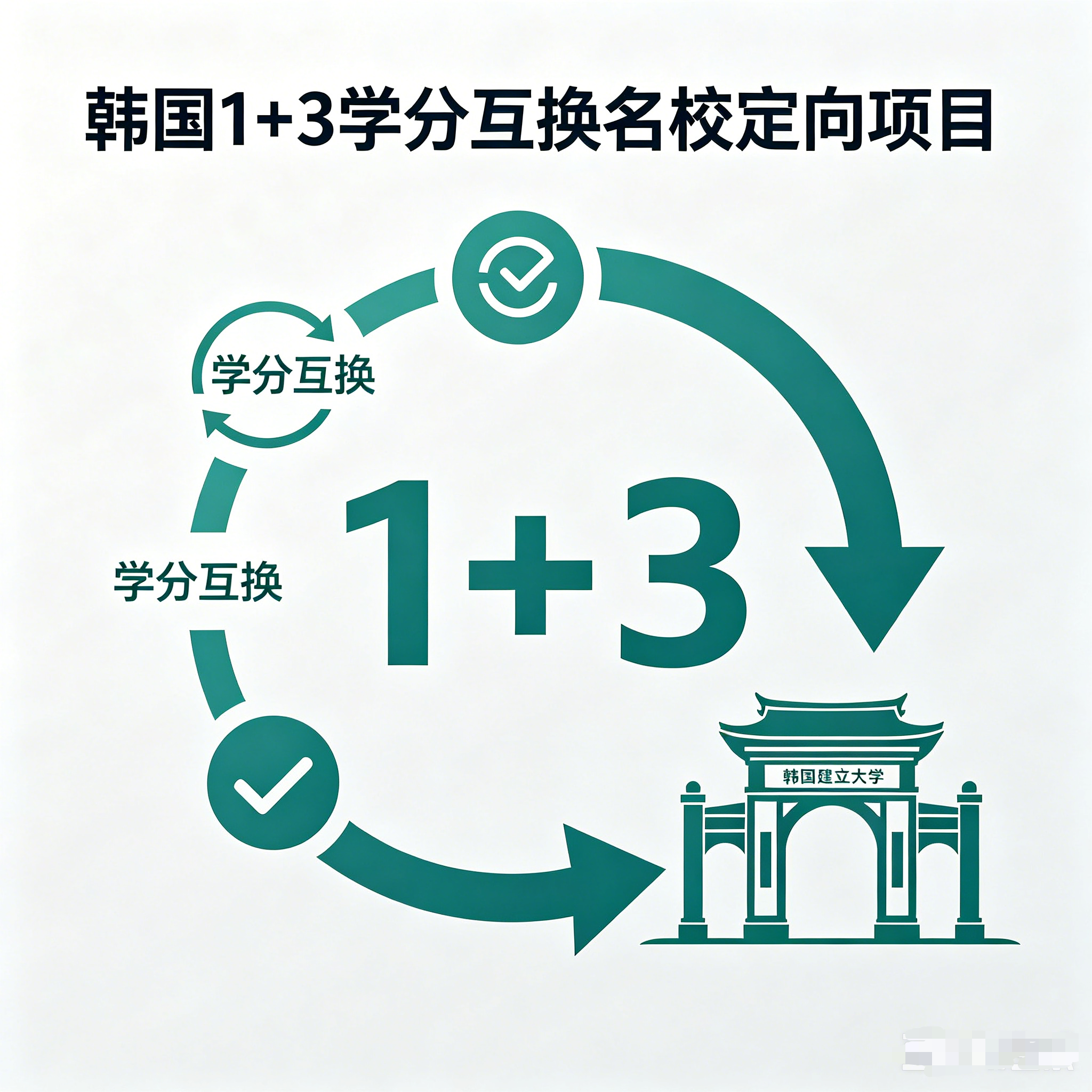 海北韩国留学1+3学分互换项目（名校定向）